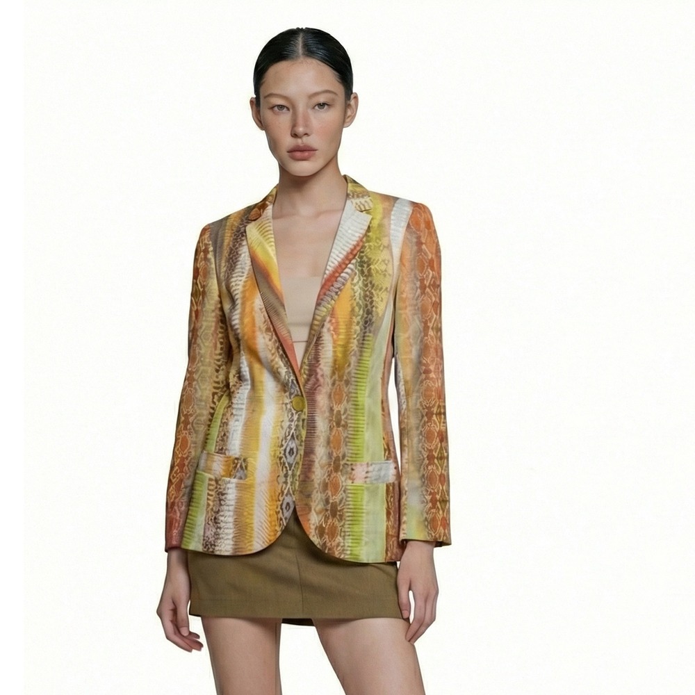 Massimo Rebecchi Multicolor Abstract Print Blazer – Made in Italy – IT 42 - US 6